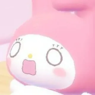 😨 My Melody uroczy, kawaii, sanrio, kreskówka, różowy, postać telegram sticker