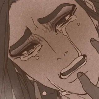 🤍 pleurer, triste, larmes, émotionnel, animé, manga telegram sticker