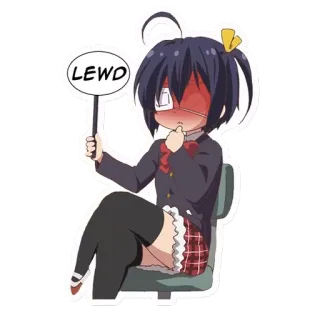 😳 LEWD Anime, Dziewczyna, Znak, Lewd, Kreskówka telegram sticker