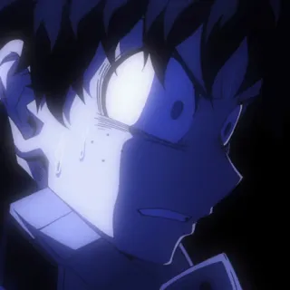 🥦 Izuku Midoriya My Hero Academia anime, scared, horror, manga, my hero academia, izuku midoriya telegram sticker