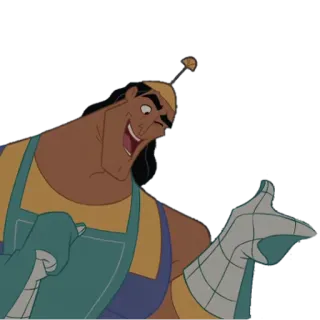 😉 Kronk The Emperor's New Groove kronk, a nova onda do imperador, disney, desenho animado, engraçado, vilão telegram sticker