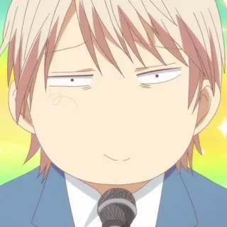 🎵 Anime, Personaggio, Microfono, Carino, Divertente, Espressione whatsapp sticker