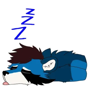 💤 ZZZ спящий, животное, zzzz, мультфильм, уставший, сонный, сон telegram sticker