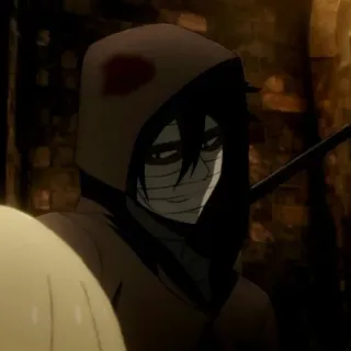 🩸 Zack Foster Angels of Death anime, character, horror, blood, bandages telegram sticker