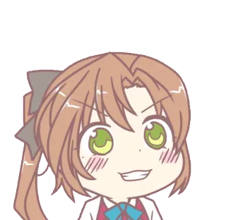😏 动漫, Q版, 可爱, 角色, 女孩 telegram sticker