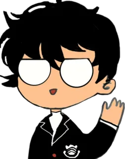🤚 Dibujo animado, Anime, Personaje, Saludando, Saludo, Ilustración telegram sticker