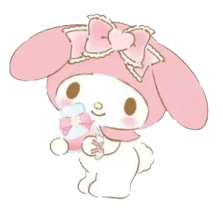 🌸 My Melody 마이멜로디, 산리오, 귀여운, 카와이, 만화, 핑크, 캐릭터 whatsapp sticker