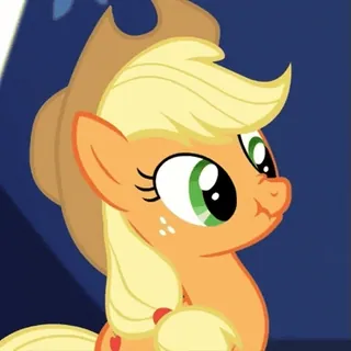 😶 Applejack My Little Pony Pony, Cartoon, Applejack, Freundschaft, Pferd, Tier telegram sticker