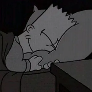 😴 Bart Simpson The Simpsons cartoon, sleeping, bed, relaxed, dreaming telegram sticker