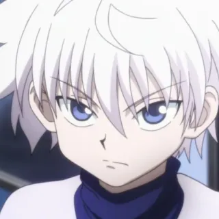 🍶 Killua Zoldyck Hunter x Hunter Killua, Anime, Hunter x Hunter, Cabelo Branco, Desenho Animado, Personagem telegram sticker