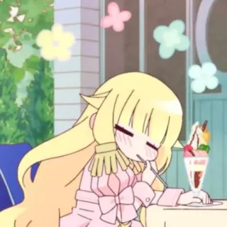 ☁️ Anime, Manga, Lindo, Postre, Helado, Parfait whatsapp sticker