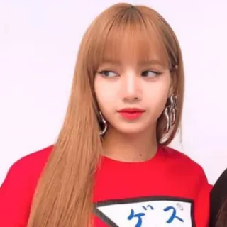 🌼 ゲス femme, fille, visage, portrait, kpop, Lisa, BLACKPINK whatsapp sticker