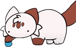 🤔 cat, cute, ball, cartoon, animal, playful telegram sticker