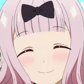 💈 Chika Fujiwara Kaguya-sama: Love Is War anime, chika fujiwara, kaguya-sama, cute, smiling, cartoon telegram sticker