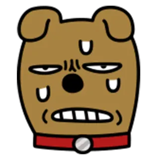 🇸🇷 dog, animal, cartoon, expression, sticker telegram sticker