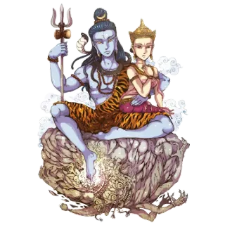 😎 Shiva Shiva, Induismo, Divinità, Dio, Cultura indiana, Arte religiosa telegram sticker