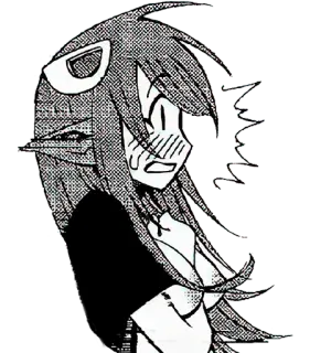 🐍 anime, manga, ragazza, scioccata, imbarazzata telegram sticker