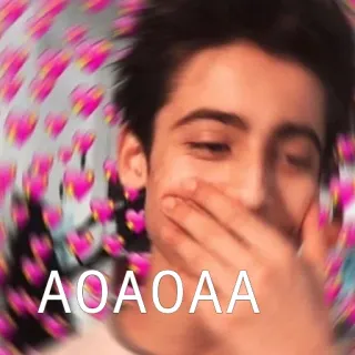 😍 AOAOAA взволнованный, мем, сердечки, aoaoaa telegram sticker