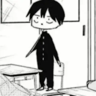 🗞 Anime, Mangá, Japonês, Uniforme escolar, Menino, Sala de aula, Estudante telegram sticker