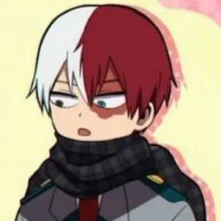 ❄️ Shoto Todoroki My Hero Academia Anime, Shonen, Todoroki, My Hero Academia, Naklejka, Postać telegram sticker