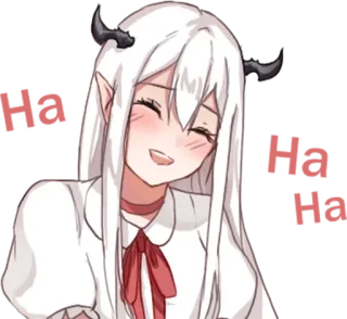 😀 Anime, Iblis, Senyum, Tanduk, Lucu, Kawaii telegram sticker