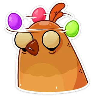 😵 새, 만화, 스티커, 웃긴, 미친 telegram sticker