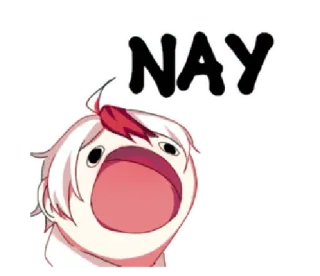 😶 NAY anime, screaming, angry, nay, expression whatsapp sticker