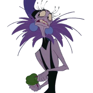 😷 Yzma The Emperor's New Groove Yzma, Disney, A Nova Onda do Imperador, Personagem de desenho animado, Rainha má, Vilão telegram sticker