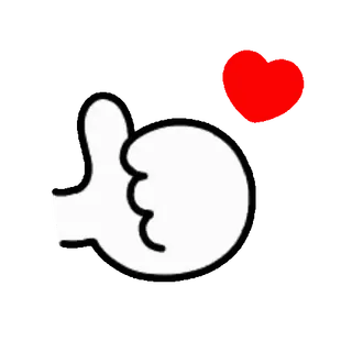 🤗 Палец вверх, Лайк, Сердце, Эмодзи, Позитив, Согласен, Поддержка whatsapp sticker