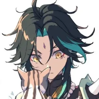 🌟 Xiao Genshin Impact Anime, Genshin Impact, Xiao, Gato, Video game, Personagem, Fanart telegram sticker