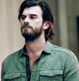💱 homme, portrait, beau, barbe, acteur telegram sticker