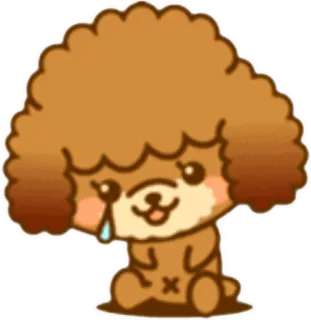 😥 fofo, desenho animado, cachorro, filhote, triste, kawaii telegram sticker