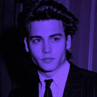 💜 Johnny Depp acteur, portret, beroemdheid, man telegram sticker