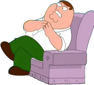 😒 Peter Griffin Family Guy 卡通, 动画, 情景喜剧, 彼得·格里芬, 恶搞之家, 角色 telegram sticker