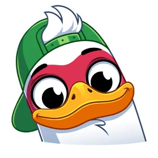 😊 鸭子, 卡通, 角色, 动物, 贴纸 telegram sticker
