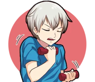 🏃 exercício, fitness, musculação, treino, força whatsapp sticker