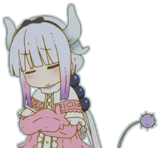 😣 Kanna Kamui Miss Kobayashi's Dragon Maid Anime, Kanna, Drago, Carino, Kanna Kamui, Miss Kobayashi's Dragon Maid telegram sticker