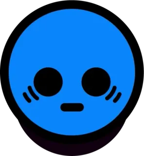 😤 emoji, sad, blue, face telegram sticker