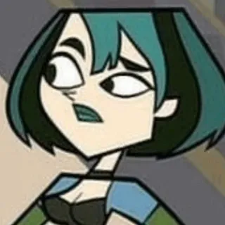 🐉 Gwen Total Drama Island gwen, total drama island, dibujos animados, animado whatsapp sticker