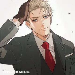 🧰 Loid Forger Spy x Family Лойд Форджер, Семья шпиона, Аниме, Персонаж, Костюм, Красный галстук whatsapp sticker