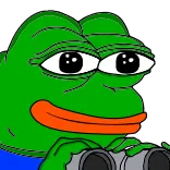 👀 Pepe the Frog Pepe, sapo, binóculos, meme, sapo verde whatsapp sticker