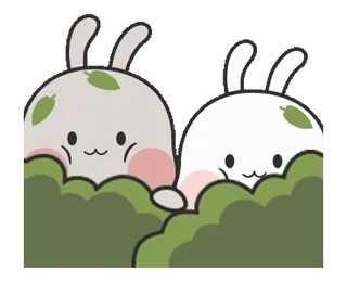 🌳 lapin, lapinou, mignon, animaux, dessin animé, illustration telegram sticker