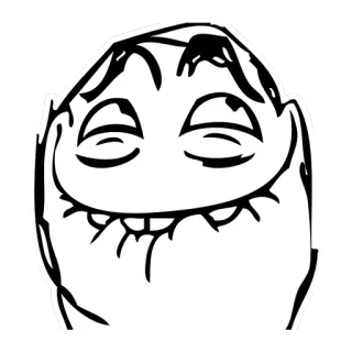 😋 Mème, Trollface, Mème Internet, BD, Expression, Drôle, Humour telegram sticker