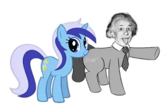 👴 Albert Einstein E=MC^2 Pony, Cartoon, Einstein, Physik, Wissenschaft, Gleichung, süß, lustig whatsapp sticker
