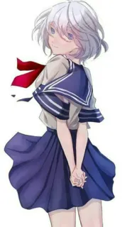 😊 Anime, Garota, Uniforme escolar, Ilustração, Desenho animado, Arte whatsapp sticker
