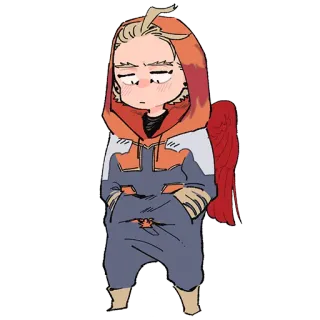 ☺️ Hawks My Hero Academia anime, manga, hero, wings, chibi whatsapp sticker