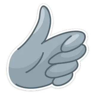 👍 polegar para cima, gesto de mão, positivo, concordância, aprovação whatsapp sticker