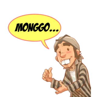 😊 MONGGO... Kartun, Pria, Lokal, Tradisi, Ramah telegram sticker