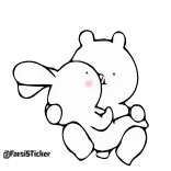 🥱 @TardiSticker urso, coelho, fofo, adesivo, desenho animado, animais telegram sticker