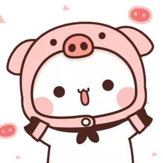☺️ Schwein, süß, Tier, Cartoon, Sticker telegram sticker